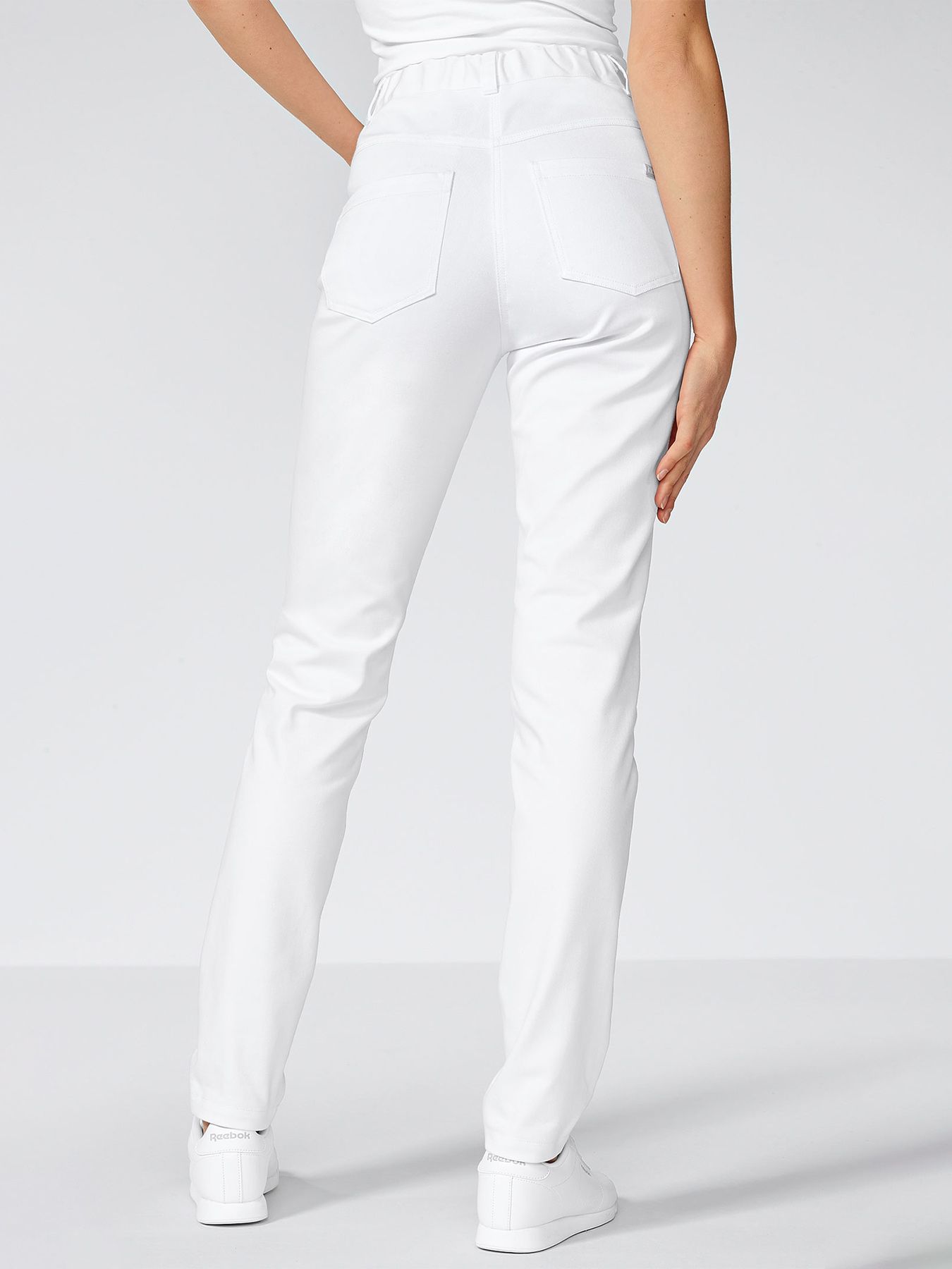 Pantalon jean femme grande taille avec empièdements